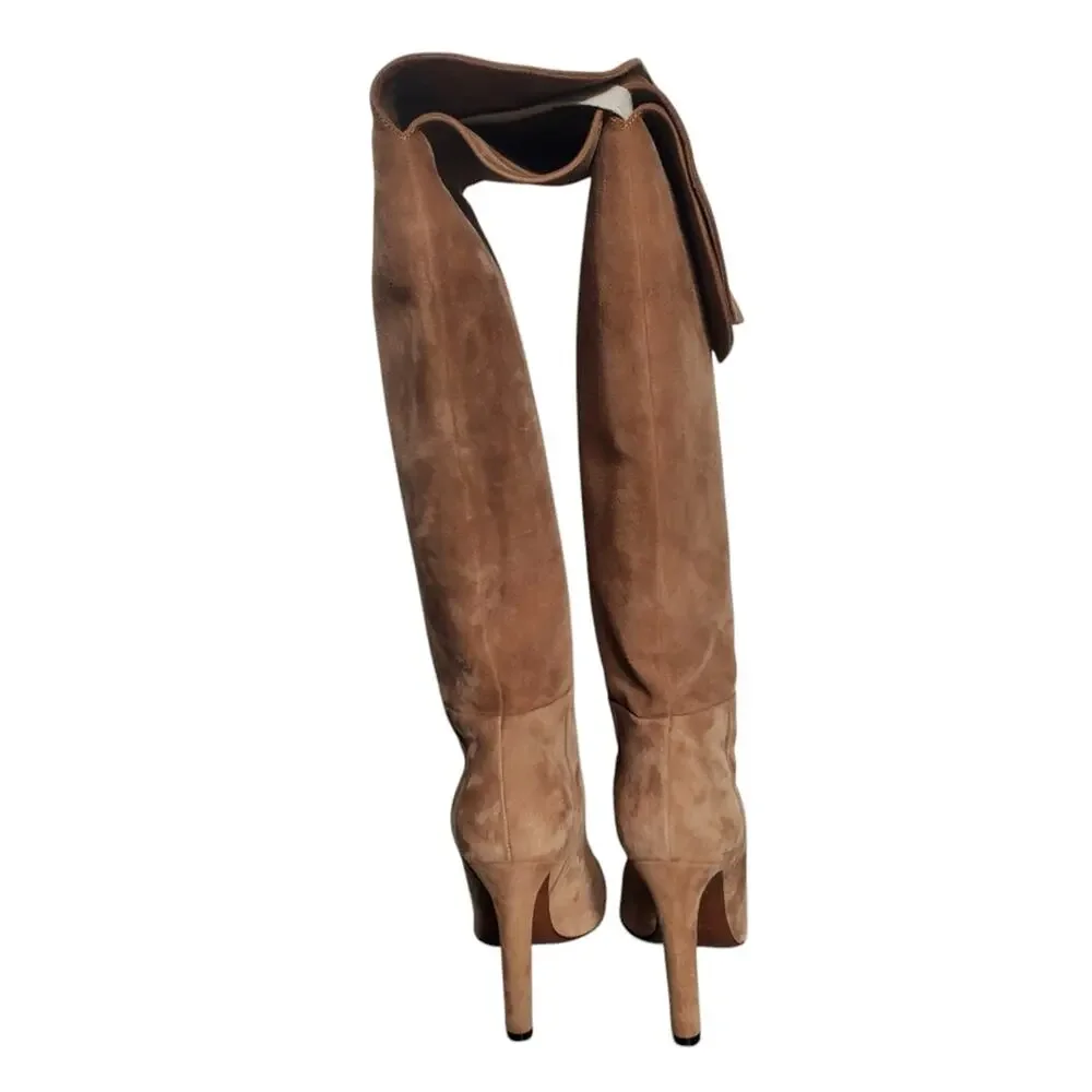 Gabriela Hearst Tan Suede Pull On OTK Linda Boots (EUR 38)